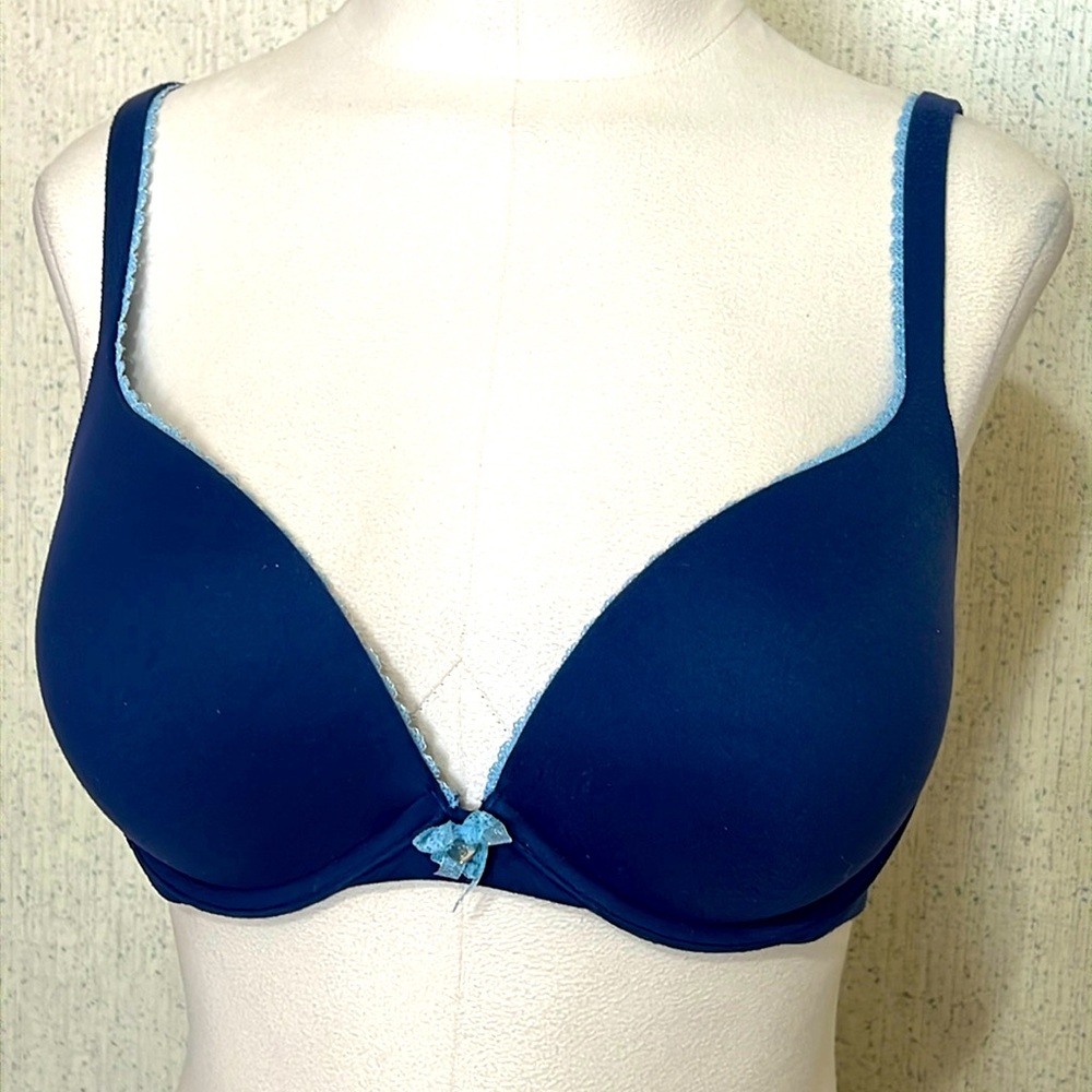 Victoria’s Secret - Body by Victoria Push Up 34D Blue Underwire Bra.